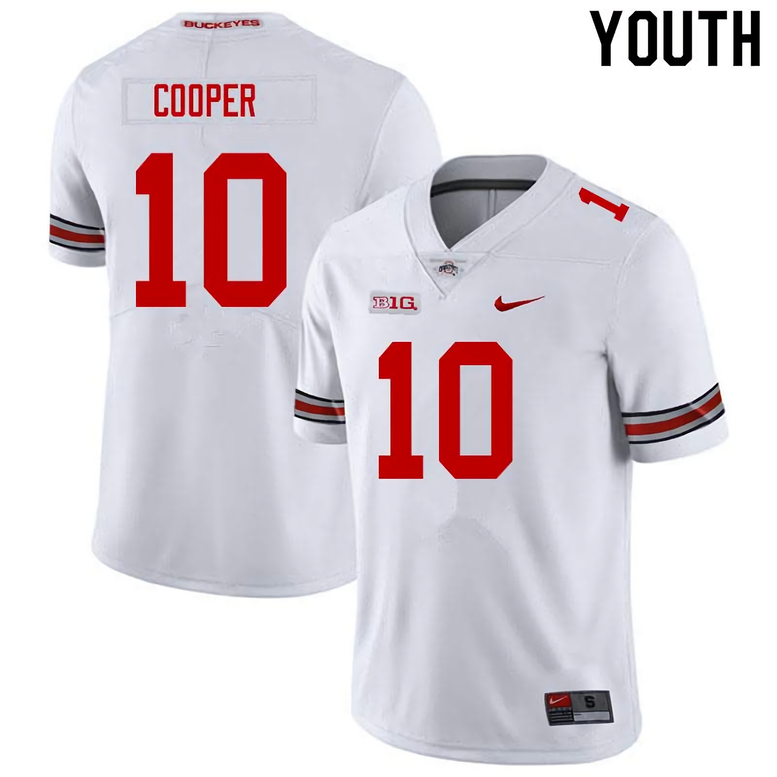 Mookie Cooper Ohio State Buckeyes Youth NCAA #10 Nike White College Stitched Football Jersey TDU5056AD